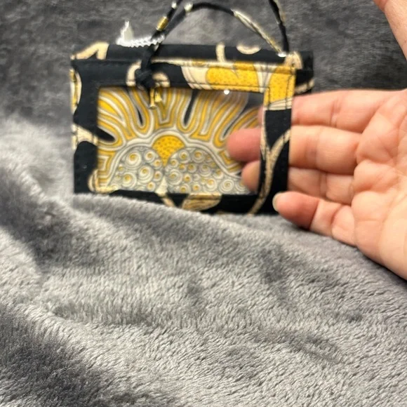 Vera Bradley Black and Yellow Patterned Wallet - Picture 11 of 12